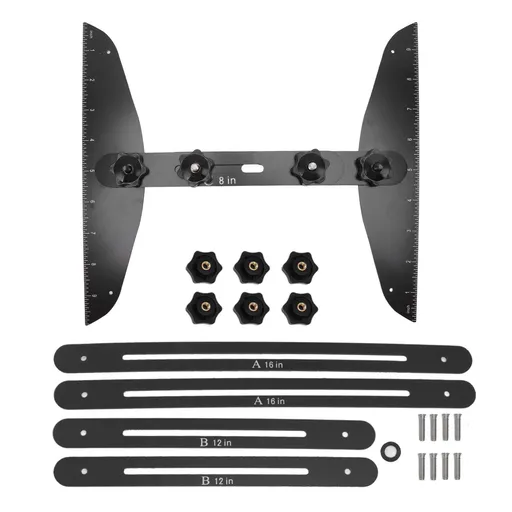 Stair Treads Gauge Stainless Steel 8in 12in 16in Corrosion Resistant High Accuracy Easy Operation Stair Measuring Tool Black Set