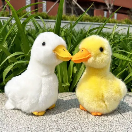 Yellow Chick Stuffed Animal Chicken White 17cm, Plush Toy, Duck Soft Toy (2 Duck) Chick Stuffed Animal Chicken