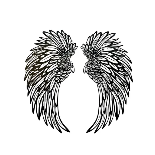 1 Pair Angel Wings Metal Mural Wall Sculpture Decor for Living Room