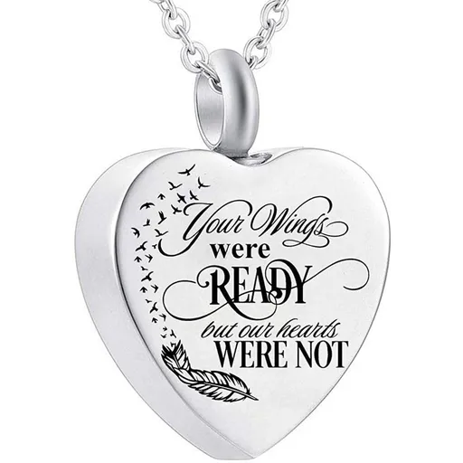 Cremation Heart Urn Necklace Ashes Jewelry for Women Men Keepsake Pendant Memorial Locket Ash Holder
