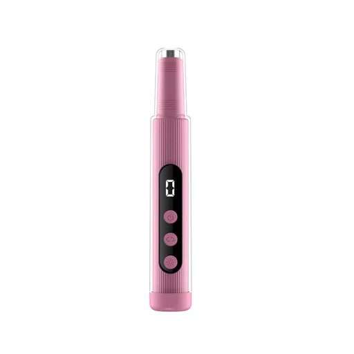 Electric Nail Drill Kit Portable Cordless 0-20000RPM LED Display Pink