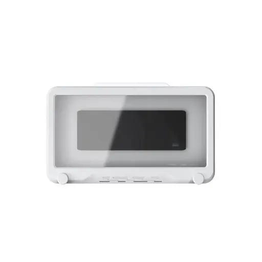 Wall Mounted Phone Holder for Bathroom Shower Waterproof Touch Screen Case - White