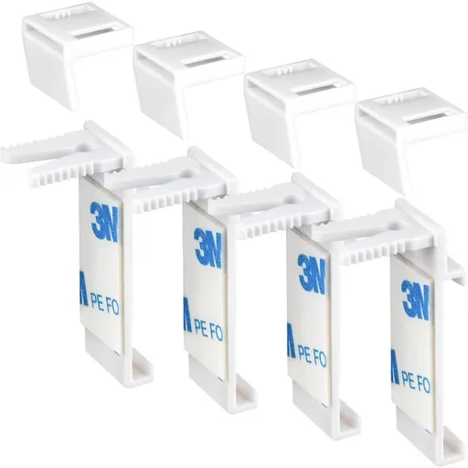 4 pcs Double ROller Blind Clamp Brackets No Drilling Replacement Accessories For Pvc, Wooden Window, Door Leaf