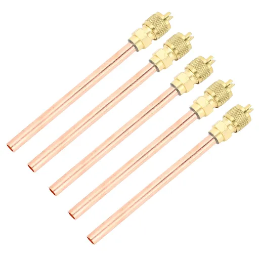 5PCS Air Conditioning Check Valve 7/16 20 UNF Brass Copper HVAC Service Access Valve for R22 R12 Pipelines Home Refrigerant Repair