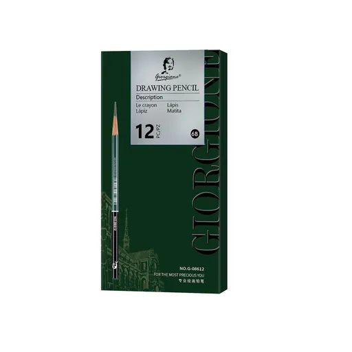 12-Pack 6B Graphite Sketching Pencils - Drawing Pencils for Fine Lines, Technical Drawing, Drafting, Sketching and Everyday Writing