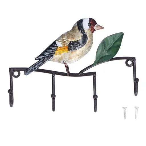 Key Hook Iron Bird Wall Hook Key Hanger Door Coat Rack Clothes Holder for Bedroom Living Room