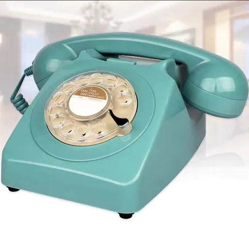 Wireless Bluetooth Desk Phone Style 2-blue green