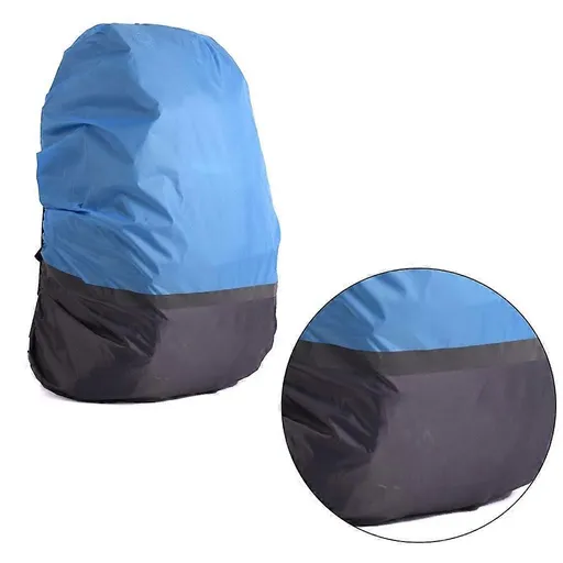 Dustproof Rain Cover Waterproof Backpacks Rain Cover with Reflective Strips - Blue Gray L
