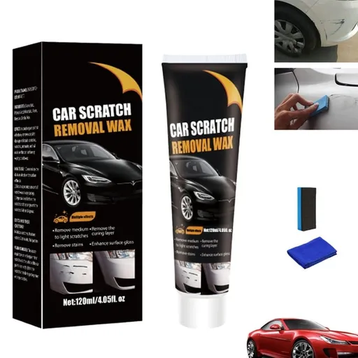 Car Scratch Repair Wax with Sponge and Towel, New Upgrade Car Scratch Remover Wax, Automotive Scratch Repair, Professional Car Paint Repair Compound for Deep Scratches