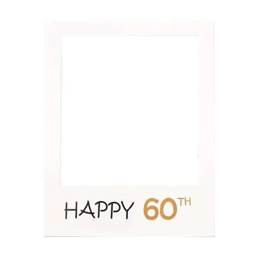 1Th 18Th-60Th Photo Booth Props Picture Frame Wedding Birthday Party Decoration - Happy 60TH