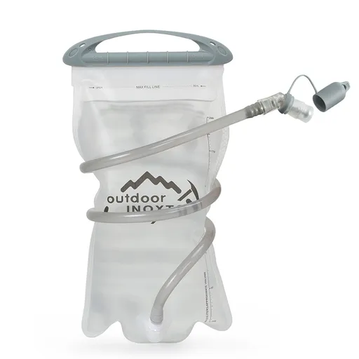 1.5L White Hydration Bladder - Foldable Water Bag for Cycling, Running, Hiking, and Outdoor Sports