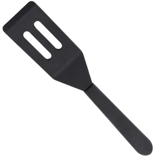Serving Spatula Flexible Silicone Turner Heat-Resistant Flipper Nonstick Slotted Spatula for Fish, Eggs, Pancakes(Black)