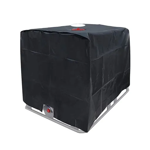 Container Aluminum Cover Rain Water Tank Oxford Cloth Sunshade Water Proof Protective Hood 1000 L Garden Water Tank Black