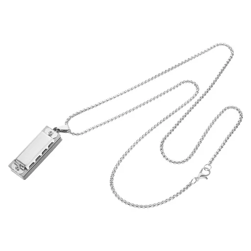 Mini Harmonica Music Necklace for Men and Women, Stylish Pendant for Outdoor Activities and Live