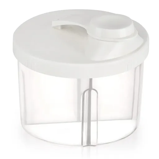 Non-Spill Rotating Four-Compartment Formula Container to Go, Milk Powder Kids Snack Container for Infant Toddler Travel Outdoor