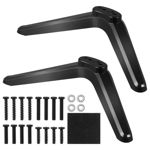 Stable Black TV Stand with Easy-Install Mount for Decor, 2Pcs