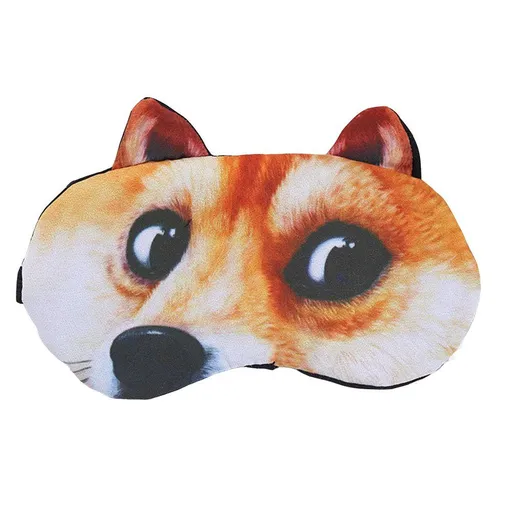 2pcs，Cute animals, cats and dogs, fun sleep goggles suitable for children's sleep, soft plush goggles with adjustable straps