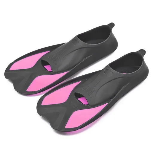 Swimming Training Flippers Snorkeling Adult Diving Frog Shoes Short Scuba Fins Water Sports Equipment - Rose Red XL