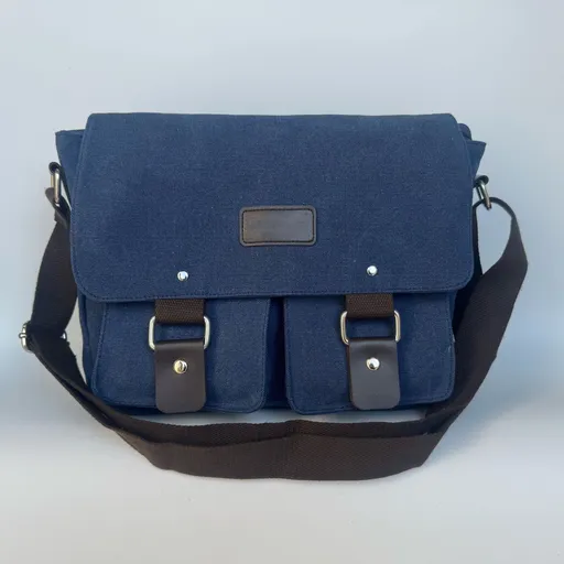Messenger Bag for Men, Canvas Satchel Shoulder Bag Vintage Crossbody Laptop Bag, Travel Crossbody Purse Briefcase Business Bag for Laptop