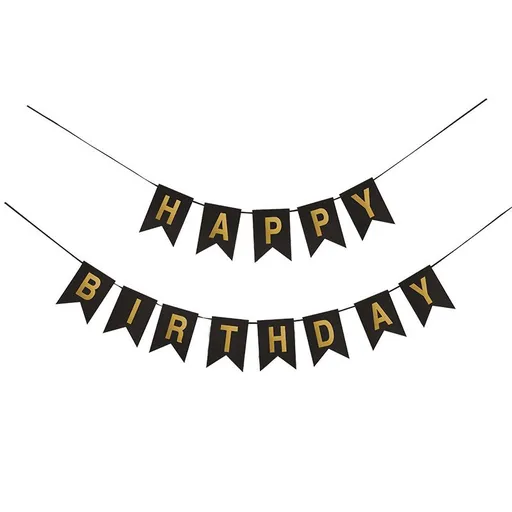 2 pcs Birthday Banner Sign Happy Birthday Bunting Banner Garland for Kids Girl Woman Birthday Tea Party Decorations Bunting