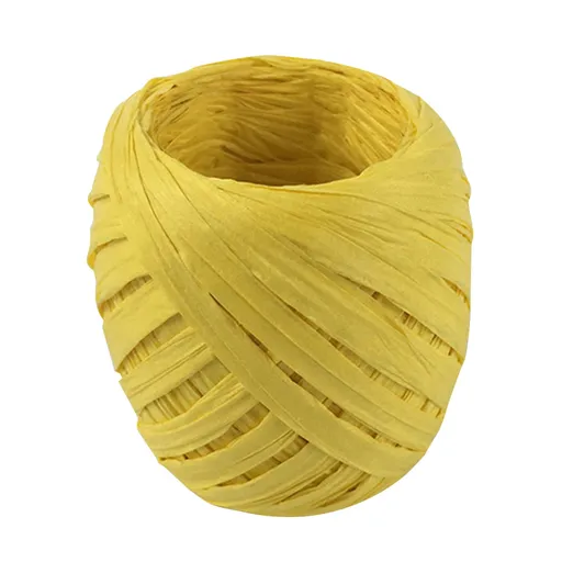 Raffia Ribbon, 787 inches Raffia Ribbon for Gift Wrapping, Raffia Yarn for Crocheting, Raffia Paper Ribbons for Craft, Packing Paper Twine Ribbon 1/5 Inch Width Yellow