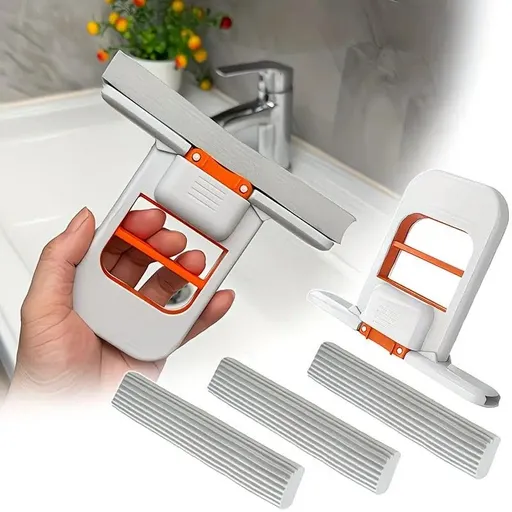 Desktop Mini Mop: Instant Absorb Cotton Head, Wash and Wring Integrated, Clean Without Dirty Hands, Great Helper for Home Cleaning/1 mop +3 sponge disposable desktop cleaner
