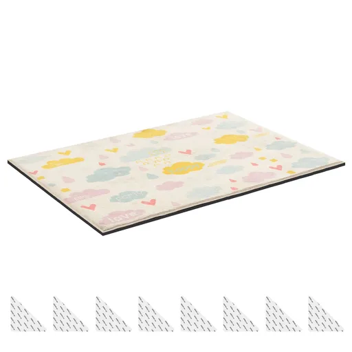 Rug Pad 2.44 x 1.52 m, Non-slip Carpet Area Pad, Rug Mat Padding with Dual Surface Felt Cushion & Rubber Gripper, Hardwood Floor Protection for All Floors, Finishes, Keeps Carpets in Place