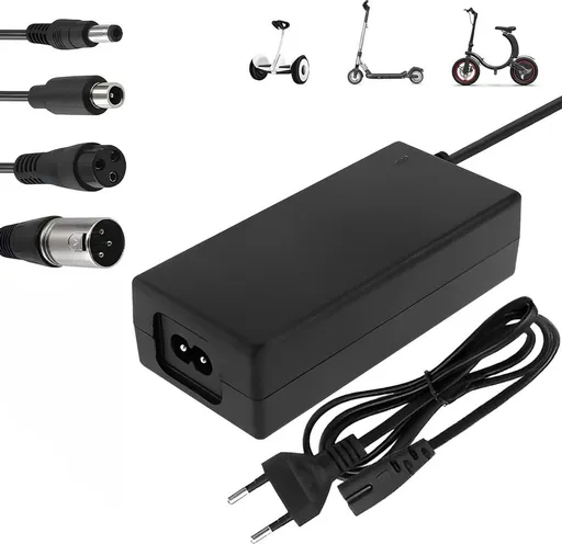 Electric Bike Charger - Charger for Electric Scooters - 36V/42V 2A Universal Charger - With 4 Battery Charger Connectors - Battery Charger - Hoverboard Drift Trikes - Electric Scooter Hoverboard Balance Bike - Suitable for Xiaomi Mi Mijia M365 - 84W