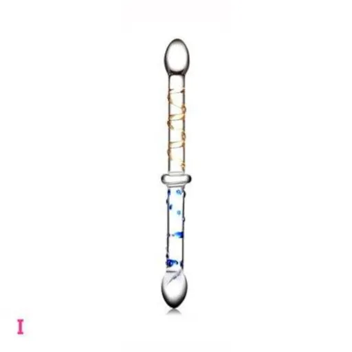 House Of Dasein 12 Styles Dildo Smooth Glass Anal Beads Double Ended Dong Butt Plug - Style I