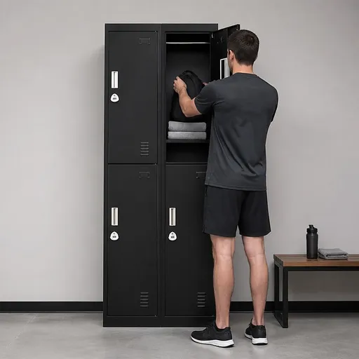 Four-Door Office Gym Shed Storage Locker
