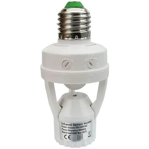 Pir Motion Sensor Light Bulbs With E27 Base For Indoor Use With Time And Light Setting