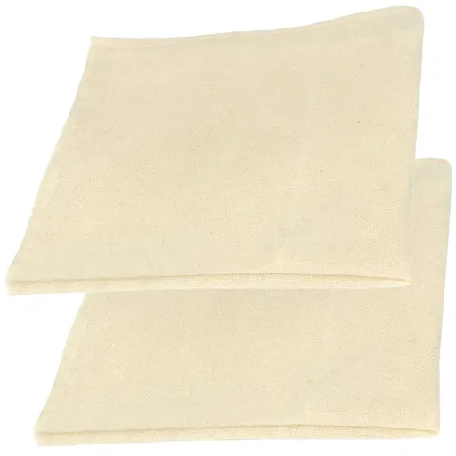 Unbleached Kitchen Cheesecloth 2-Pack Beige 23.6 x 23.6 Inches Multipurpose Cooking Cloth