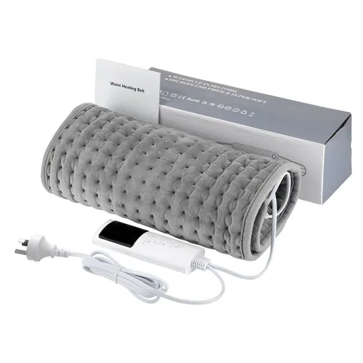 Electric Heating Waist Wrap Belt 9 Heat Levels 4 Timer Auto Off, Soft Plush Thermal Heating Pad for Back Abdomen Shoulder Relief