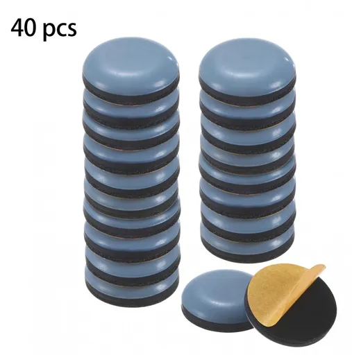 40 pieces - Furniture mats - Teflon furniture glides - Teflon furniture mats - Foot pads for table and chair - floor protectors - easy to move - for chairs, tables, sofas and beds - round - 20*20*5.5 mm
