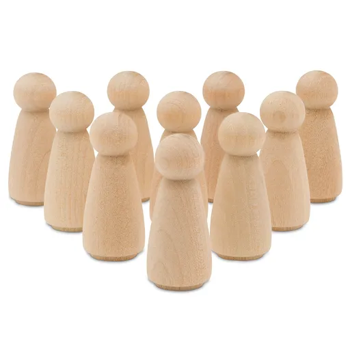 10pcs Wooden nail doll unfinished wooden nail doll body unfinished wooden character unfinished wooden baby nail doll wooden