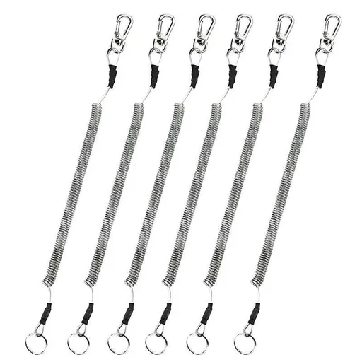 6X Fishing Lanyards Boating Ropes Kayak Secure Pliers Lip Grips Tackle Fish Tool - Black