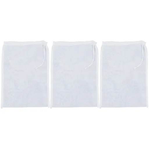 nut milk bag 3pcs Fine Mesh Nut Bag Nylon Cheesecloth Coffee Strainer Bag for Almond Greek Yogurt Soy Fruit 20x30cm,11.81"X7.87"X0.04