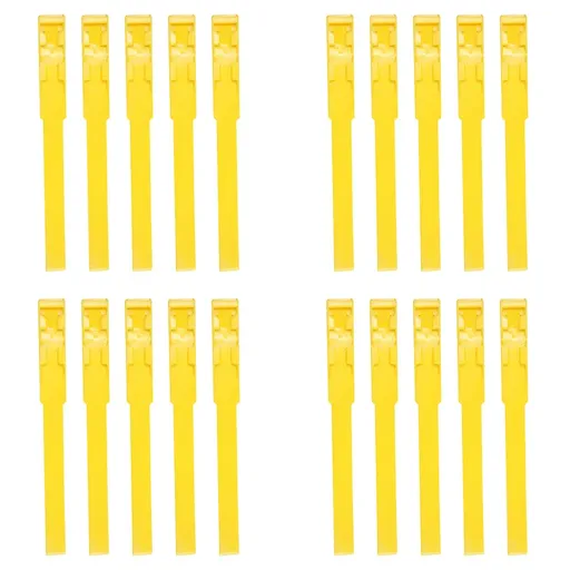 Cow Identification Bands 20PCS Adjustable Foot Rings Multi Colour Tags Livestock - Yellow