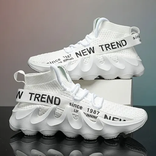 Men'S Casual Sneakers Trendy Shoes Men'S Footwear Comfortable Sneakers Stylish - White - Size 41