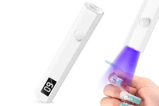 Handheld UV Nail Lamp Portable Gel Nail Dryer for Home Salon Use - White