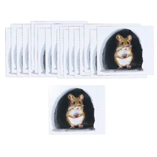 20PCS Mouse Hole Wall Stickers Realistic Cartoon Cute for Skirting Boards Furnitures Kitchen Home DecorType 1