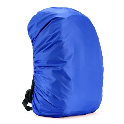 Backpack Rain Cover 210D Nylon Waterproof Backpack Protector Hiking Cycling Travel Dust Cover - Blue 80L
