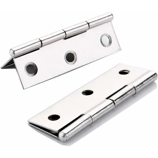 10 pcs Stainless Steel Home Furniture Hardware Door Hinge Long 75Mm X 50Mm