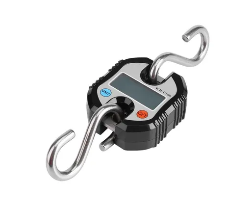WeiHeng Portable Crane LCD Digital Electronic Hook Hanging Scales Loop Weighing Balance Black