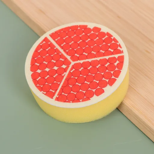 Kitchen Cleaning Sponge with Thick Scouring Surface for Dishes, Pans and Benchtops, Durable for Everyday Washing Up, Red