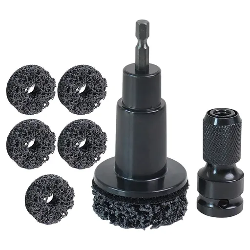 Portable Automotive Rust Remover & Hub Cleaning Kit | Brake Resurfacing Tool | Wheel Polisher & Maintenance Kit | ABS Body with Metal Grinding Head | Works with Ratchet Wrench