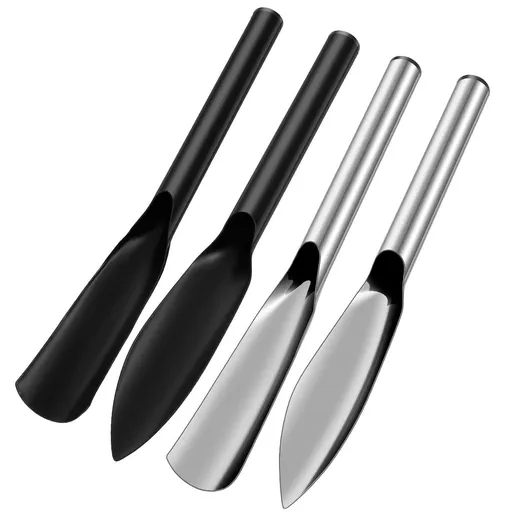4Pcs Gardening Shovels Set Heavy-Duty Transplanter Trowel Pointed and Flat Gardening Shovels Portable Gardening Soil Scoop