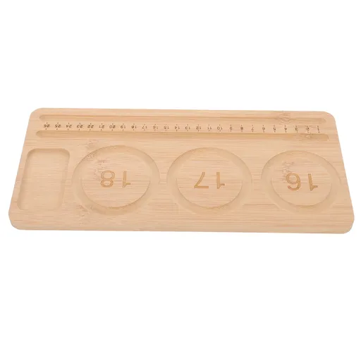 Wooden Sorting Tray Bracelet Helper to Put on Beading Board Child Travel Brown