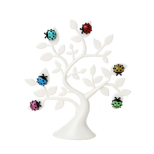 Fridge Magnet TreeShape Self Adhesive Door Knob Anti Collision for Home Decor (White)