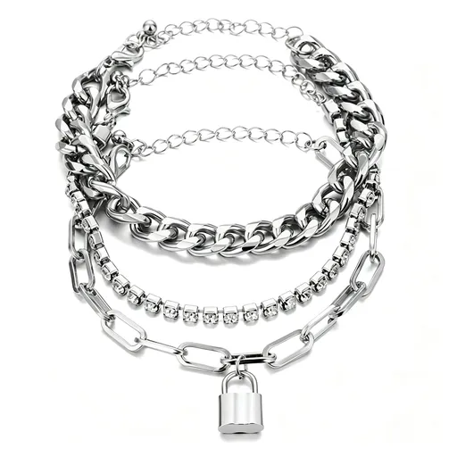 Minimalist Layered Irregular Bracelet Set Women Retro Bangle Set h55625 Suitable for Christmas Gifting